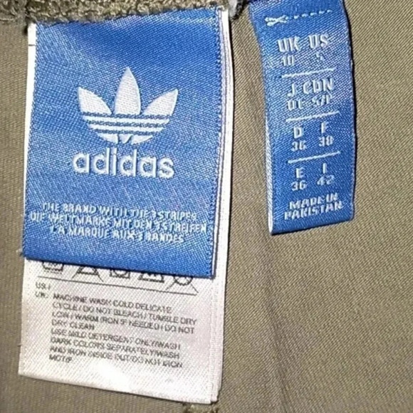 Adidas Originals Adicolor Classic Olive Green Three Stripe Leggings - Picture 4 of 5